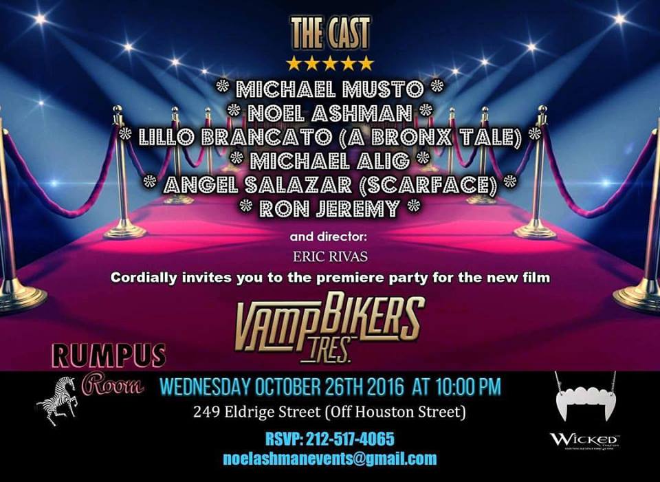 annarchynyc's tweet photo. #Movie #premiere tonight of #VampBikersTres directed by #EricRivas & starring ME along w/ @Alig_Aligula @LilloBrancato @JulietHuddyTV #NYC https://t.co/LALYC4xfMt