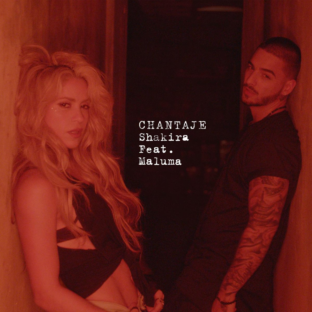 RocNation's tweet photo. .@Shakira has revealed the artwork for her new single, "Chantaje" featuring @Maluma! https://t.co/ktcY77eZmq