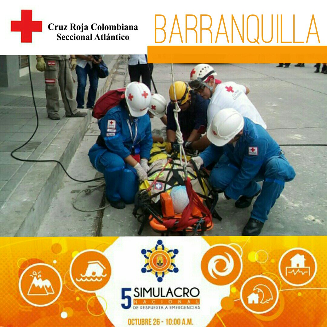 TICAtlantico's tweet photo. Respuesta efectiva a situaciones de emergencia! #SimulacroNacional @CRUZROJA_BQ @cruzrojacol @UNGRD @alcaldiabquilla https://t.co/b2sIZev8eu