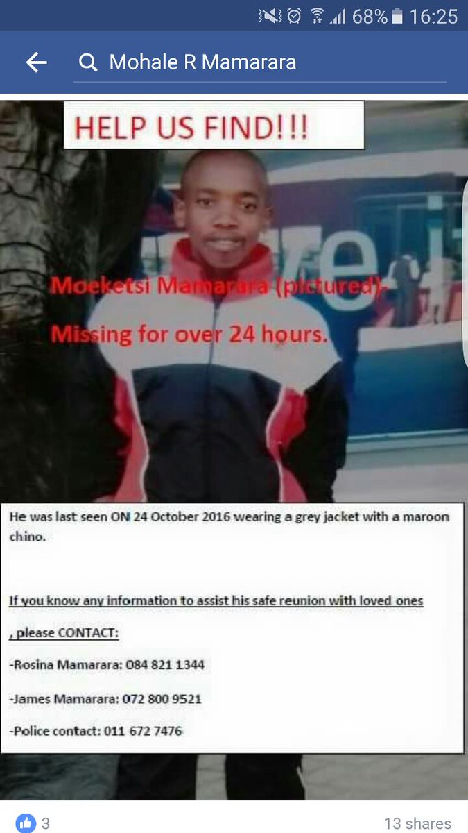 Dowsky26's tweet photo. My colleague's son has gone missing. Please help spread awareness and keep him in your prayers 😔💔 https://t.co/iu0cfL7TSu
