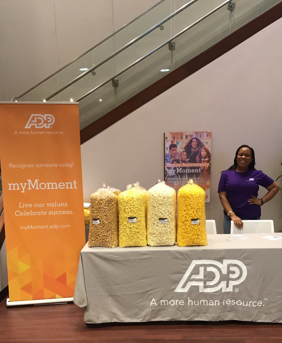 daniellemcesar's tweet photo. Celebrating a year of ADP myMoment! Encouraging associates to POP into myMoment and recognize a peer! @ADPCareers #LEADcommittee #HelloWork https://t.co/xSmSsMqQwp