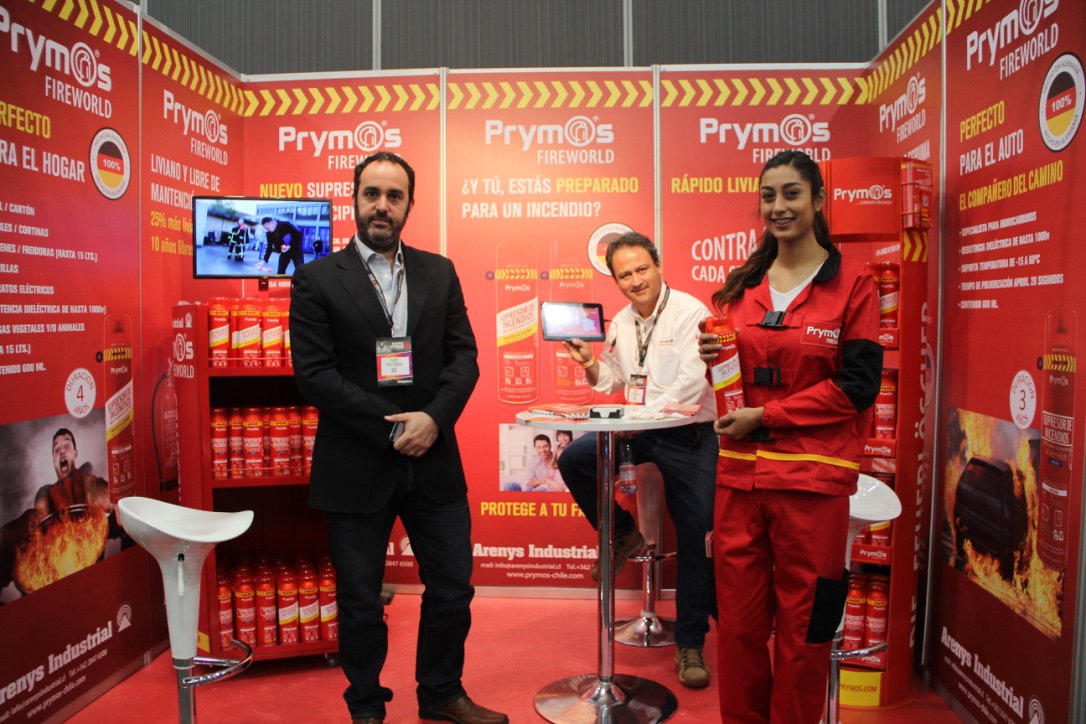 PrymosChile's tweet photo. Recuerden que en estos momentos estamos con nuestro stand en la #ExpoFuego2016 mostrando el poder supresor de nuestros productos #Prymos! https://t.co/hNWmAS50Bi