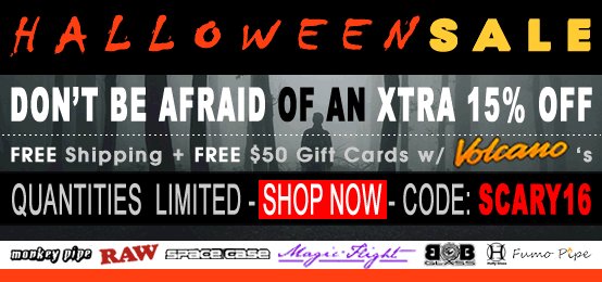 1percent's tweet photo. https://t.co/XrIEYMuVBx
#HalloweenSale @1percent
Up2 30% OFF #Smoking #Dabbing #Rolling
+ GCs w/#VolcanoVapes + #HeadyGlass https://t.co/WQV8fyk93e