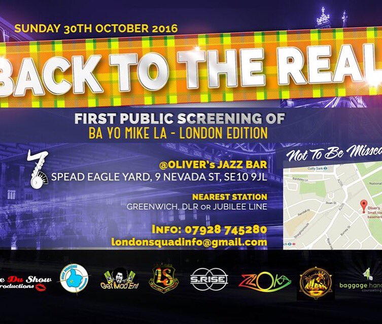 Basement_grind's tweet image. *Sweet reminder!!* 😊🤗This SUNDAY 30th of October .Don't miss the 1st public screening of Ba Yo Mike La- London.See you at @Oliver's Jazz Bar