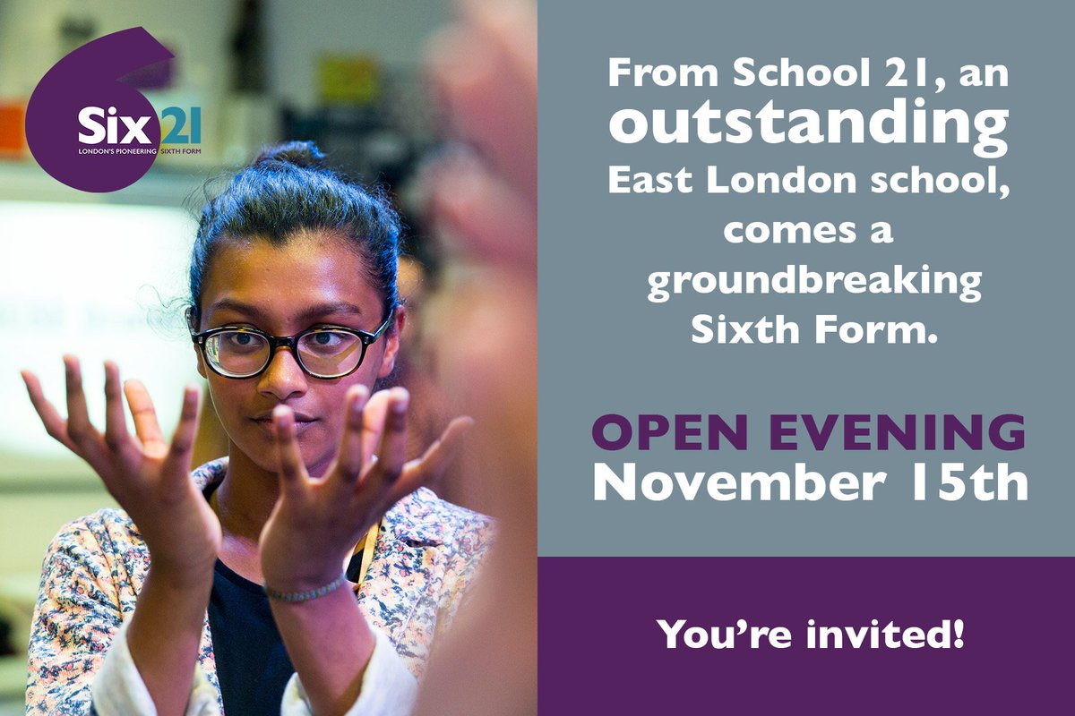 school21_uk's tweet photo. Interested in @Six21_uk? Sign up for our new Sixth Form open evening here: https://t.co/TXCXQZpgpw https://t.co/q3rseYgZYp