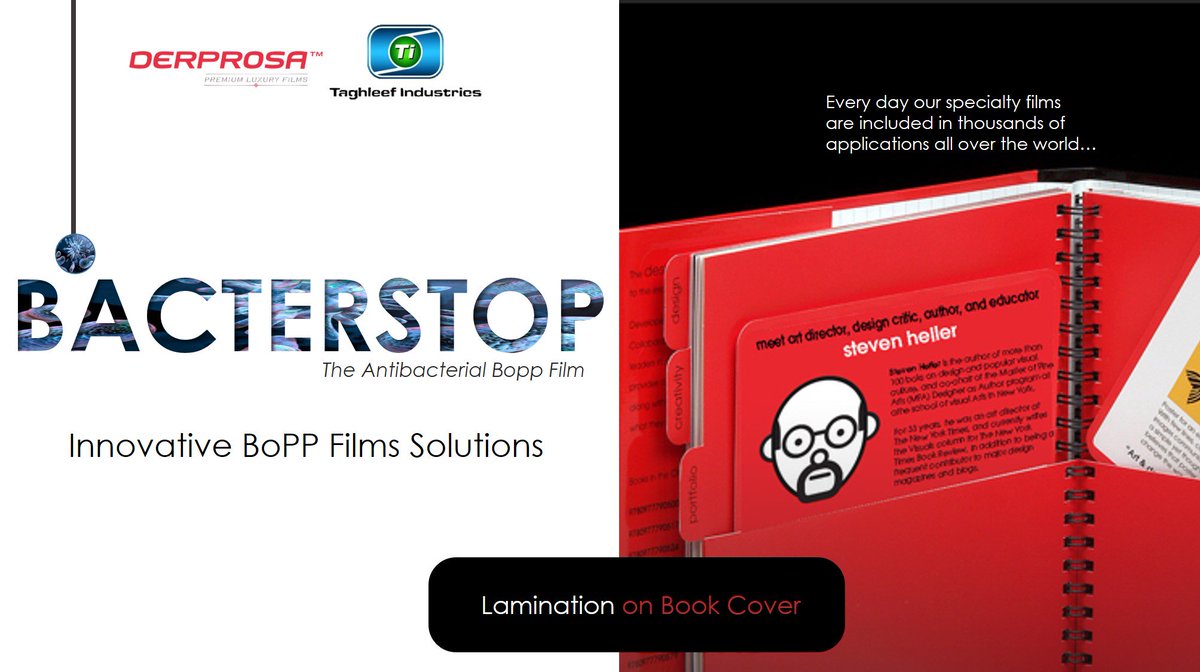 DerprosaFilm's tweet photo. Discover #BACTERSTOP for #Book #cover , revolutionary solution for the #Graphic #Arts industry.   Watch: https://t.co/8zckiifXMB https://t.co/QYl82bFDu2