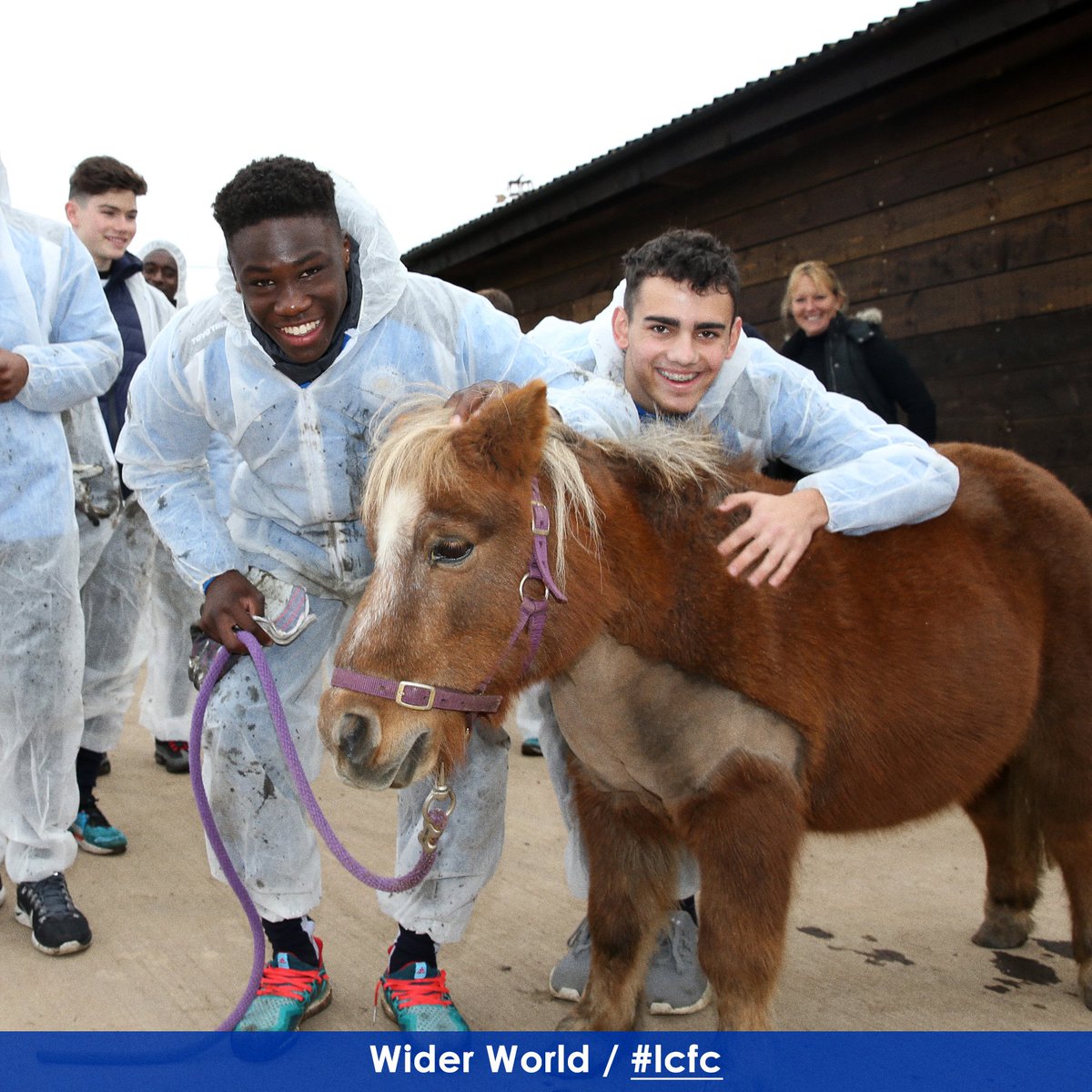 LCFC's tweet photo. The Club's Under-18s took time out of their busy schedules to help launch #lcfc's Wider World project on Wednesday: https://t.co/DofdukFq6x https://t.co/y8IIBJ8bj9