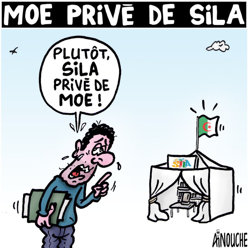 MKACITV5M's tweet photo. #Algerie 😃 Merci au dessinateur algérien @ghilasainouche pour ce dessin! #MOE #MaghrebOrientExpress @TV5MONDE https://t.co/5u2gfjPzRX