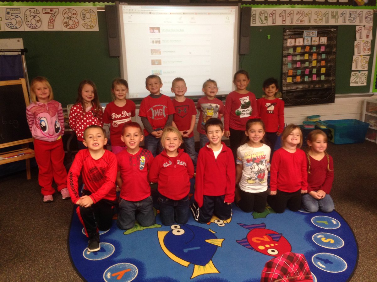 MrsRothKG's tweet photo. Wear Red Day!#WeAreMG #RedRibbonWeek #Rothk https://t.co/LbtVFomvPv