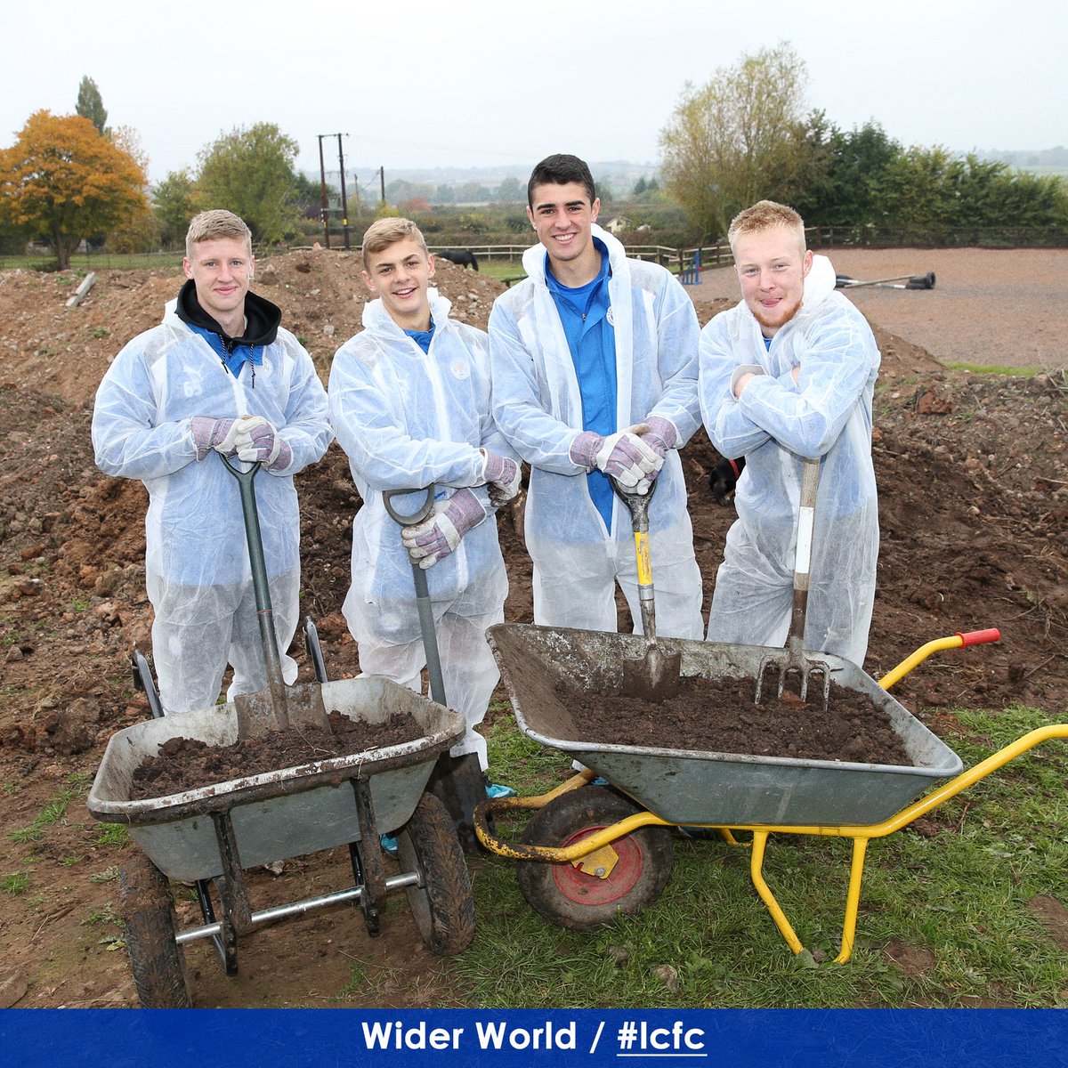 LCFC's tweet photo. The Club's Under-18s took time out of their busy schedules to help launch #lcfc's Wider World project on Wednesday: https://t.co/DofdukFq6x https://t.co/y8IIBJ8bj9