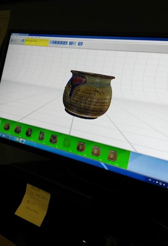 Ecclesiology3D's tweet photo. @orlapeach Scaning Vs. Photogrammetry: who will win pot wars? #DH #digitisation #PotWars https://t.co/jCkPvkwJw3