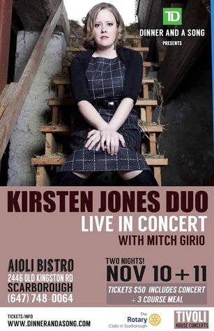 #FYI <a href="/DinnerandaSong/">Dinner and a Song</a> dinnerandasong.com brings @calumwgraham Nov5 &amp; <a href="/kjonesmusic/">Kirsten Jones</a> Nov10 &amp;11 to <a href="/AioliBistro/">Aioli Bistro Toronto</a> HT <a href="/TD_Canada/">TD (Canada)</a> #TOMusicCity