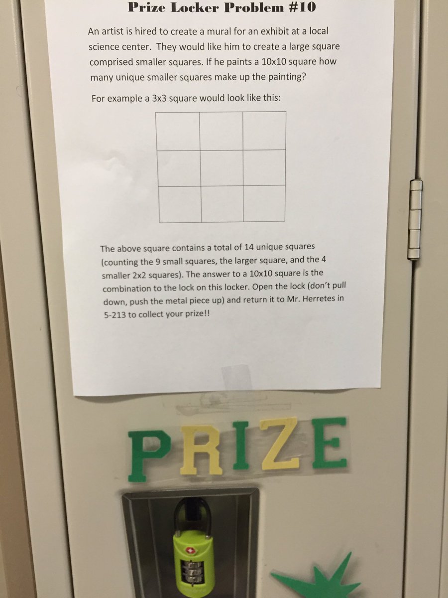 MrHerretes's tweet photo. Oops, Almost forgot prizelocker for this week! Here it is! #math #smartiscool #prizelocker #ORHS https://t.co/bJELnwcjbB