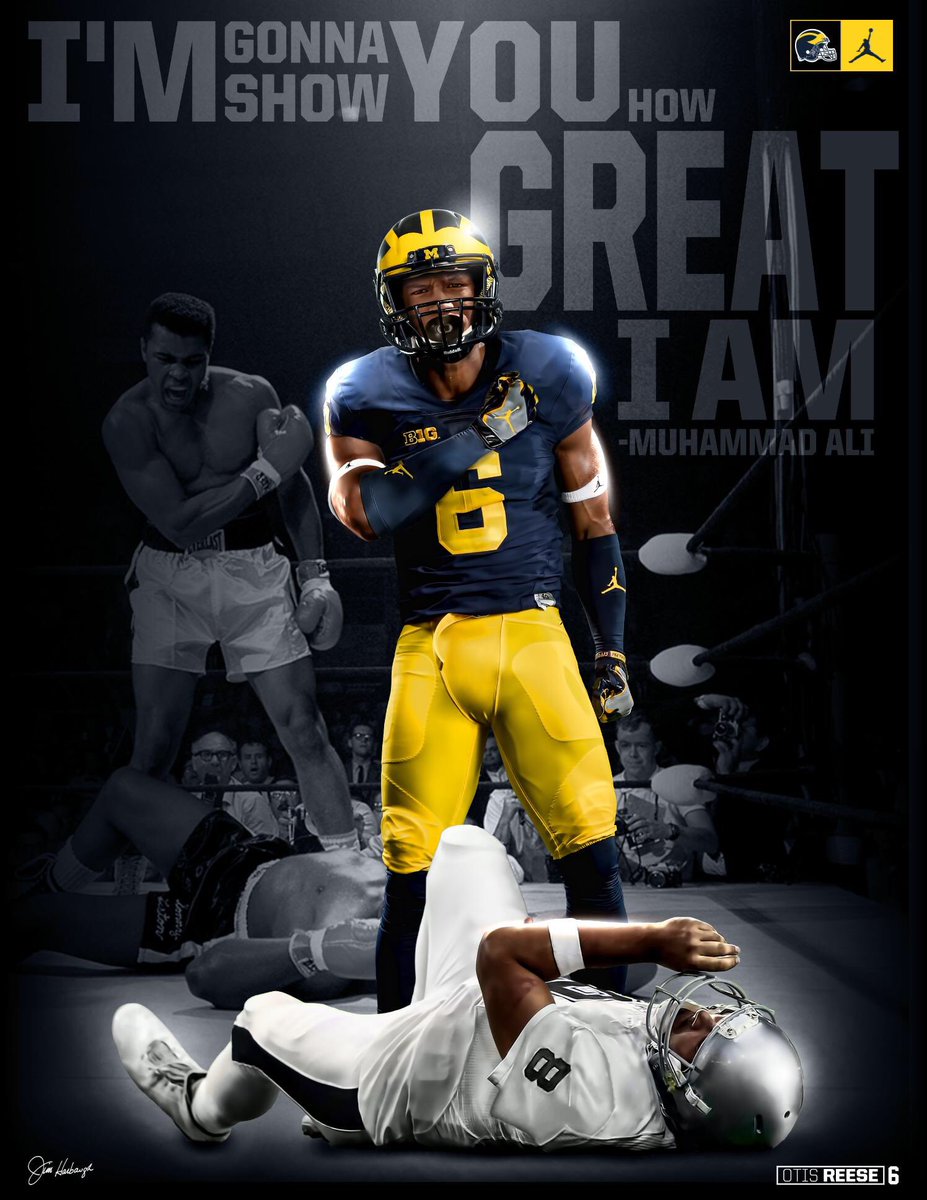 pychke's tweet image. U of M commit Otis Reese @otisreese13 idolizes Muhammad Ali.  He will be at the Big House Nov 19.  Go Lee n Go Blue