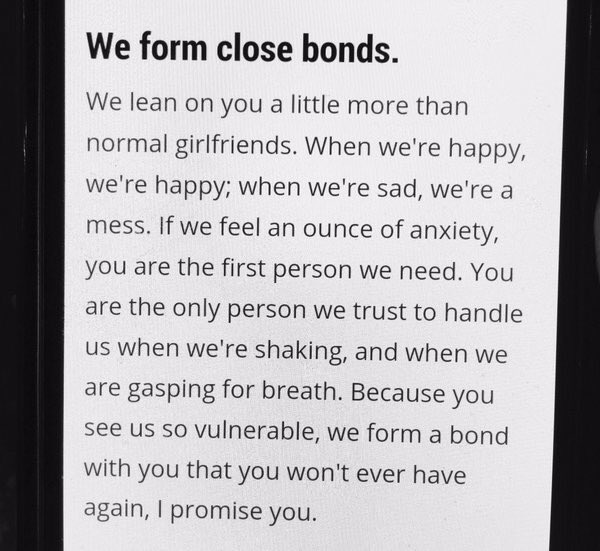 thefemaleboook's tweet photo. "how girls with anxiety love differently" https://t.co/S44Mlj1Gzt