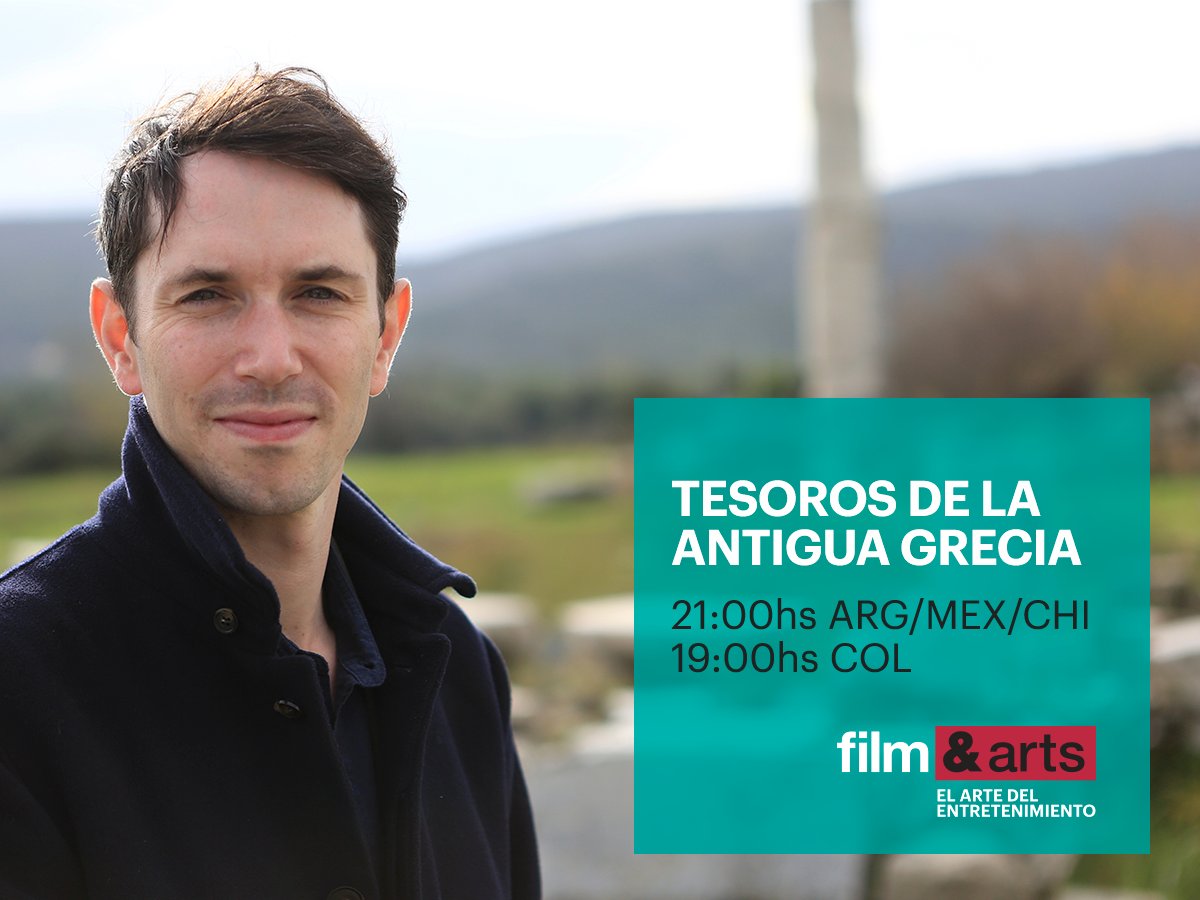 FilmAndArtsTV's tweet photo. Acompañemos a #Alastair en un episodio estreno de #TesorosDeLaAntiguaGrecia para realizar un viaje por las diferentes etapas del arte griego https://t.co/uAkpUNt2xp