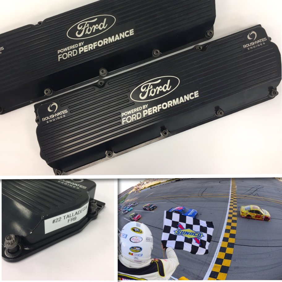 Yates_Doug's tweet photo. Retweet and Follow for a chance to win the valve covers off of @joeylogano race winning @TalladegaSuperS @roushyates engine! #giveaway https://t.co/zGjbgsvWsP