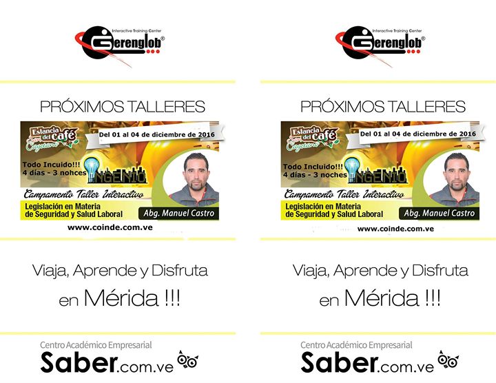 Coinde2's tweet photo. Centro de Capacitación #Gerenglob te invita al Taller de Actualización de Legislación + info:https://t.co/a6a3QaNBDO https://t.co/rIcC0ZxxrU