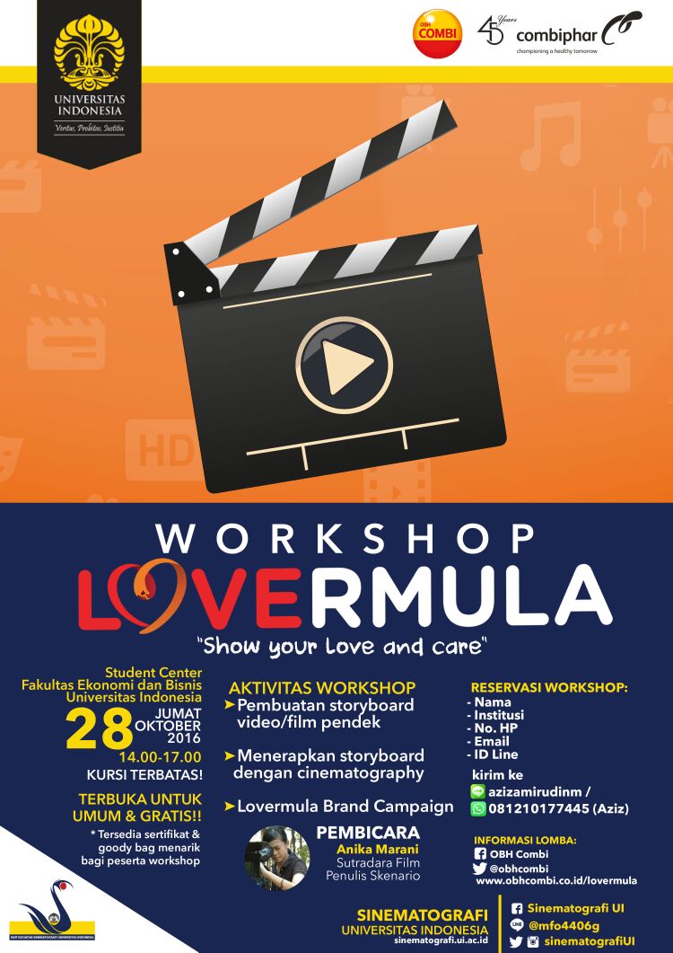 Join us :
Lovermula Video Competition 2016
obhcombi.co.id/lovermula
#OBHCombi
#Lovermula 
#MaximoAction2016
