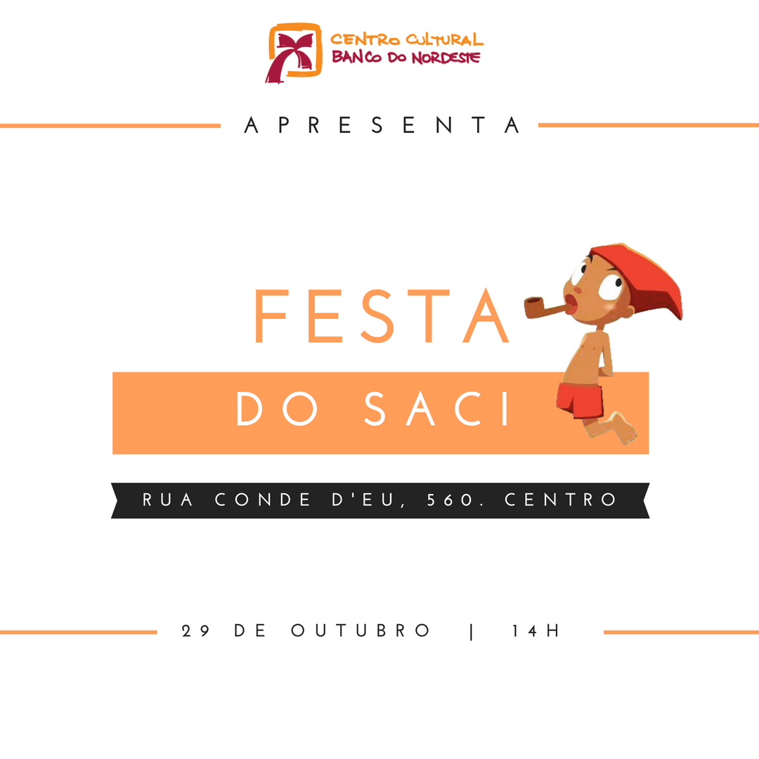 CCBNB's tweet photo. Sábado, venha para a #FestadoSaci! Vai ter brincadeiras, adivinhações, músicas, desafios e contação de histórias! https://t.co/wsKwhUohOf https://t.co/flroqI1yV4