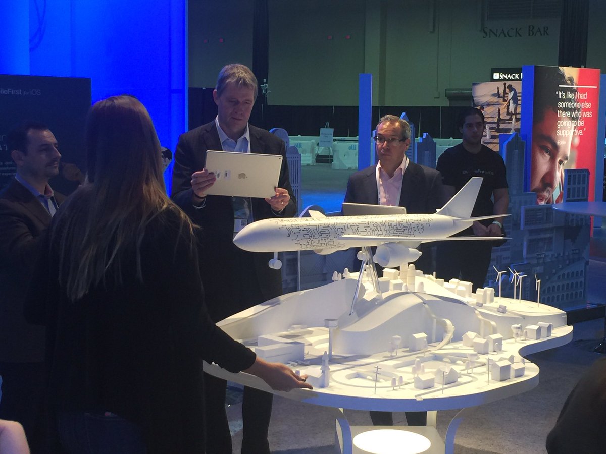 vijayasankarv's tweet photo. IBM MobileFirst for iOS booth tour . AR , apps and Watson make a deadly combo #ibmwow https://t.co/V9CMvqhDOr