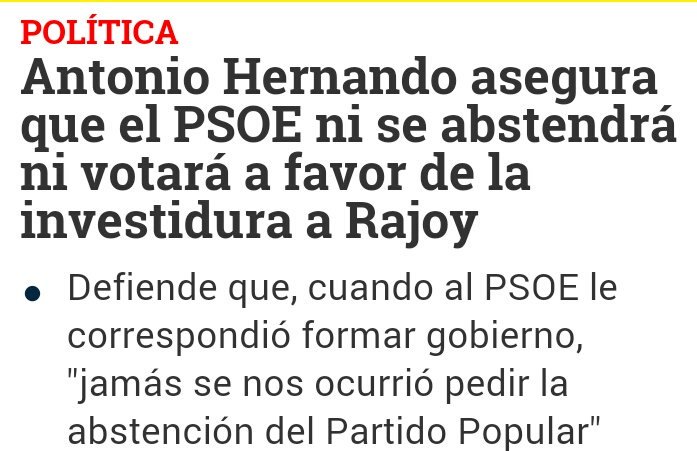 JorgeHerreroxtv's tweet photo. #AntonioHernando de la defensa del "no es no" a la exigencia de la abstención #NoEsAbstencion https://t.co/dZPZWtrf6Q