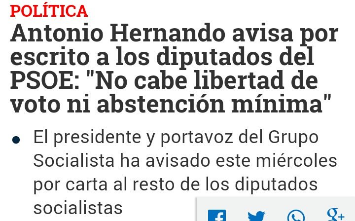 JorgeHerreroxtv's tweet photo. #AntonioHernando de la defensa del "no es no" a la exigencia de la abstención #NoEsAbstencion https://t.co/dZPZWtrf6Q