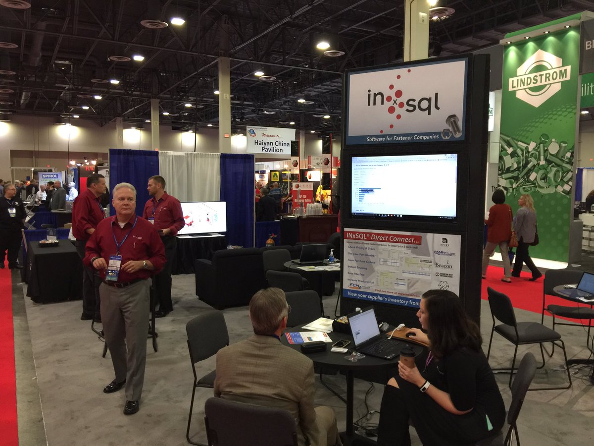INxSQL's tweet photo. #NIFMSE is happening now- stop by booth 2129 for a demo! #software #fasteners #inxsql https://t.co/IXSMnigEkF