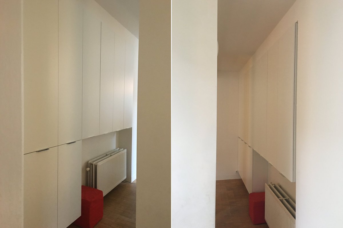 PadovaniSrl's tweet photo. Installazione parete Zalf che dall'ingresso porta alla cucina, di questa casa minimalista ad Amsterdam, facendo "ordine" #casedafan https://t.co/z5kRgcIIkN