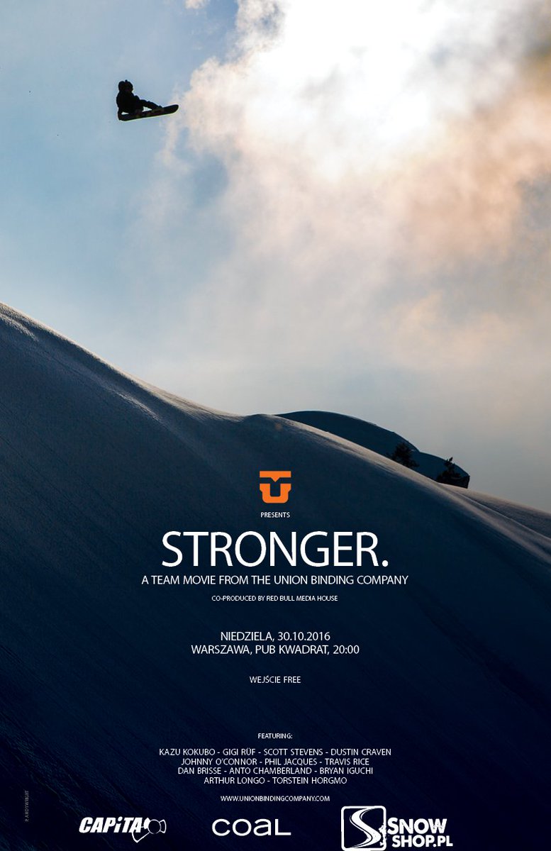 SnowShop_pl's tweet photo. Zapraszamy na warszawską premierę filmu "Stronger"! -> https://t.co/fVAPH8FYff https://t.co/bGMGWKYBOV