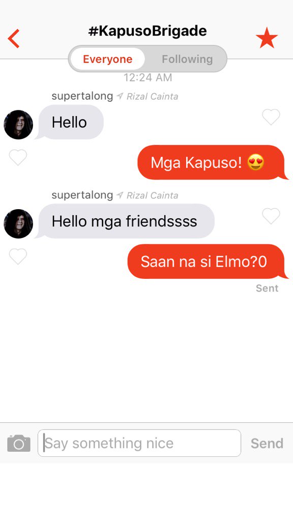 Join our chatroom #KapusoBrigade on <a href="/Firechatapp/">FireChat</a> at firech.at/KapusoBrigade