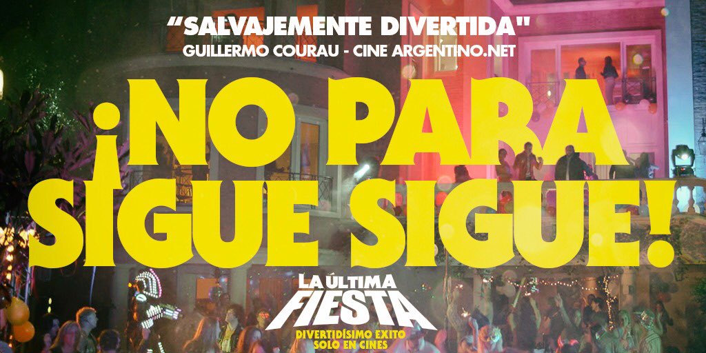 ultimafiestaok's tweet photo. Seguimos divirtiendo y sorprendiendo a todos con la comedia revelación del año! #enfiestate en el cine! https://t.co/Rdhq82PTox