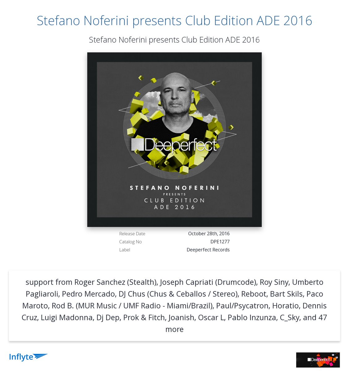 Deeperfect's tweet photo. thanks @hotsince82 to review @stefanonoferini #ClubEditionADE2016 preorder at @beatport: https://t.co/xEjLzEVC49 https://t.co/yzuniWS2Bd