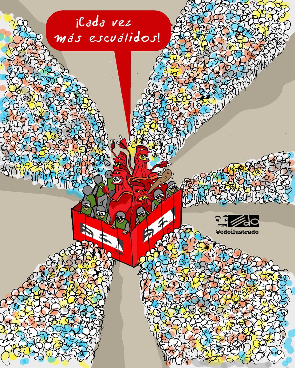 Caricatura EDO: Cada vez más escuálidos! 
#LaTomaDeVenezuela