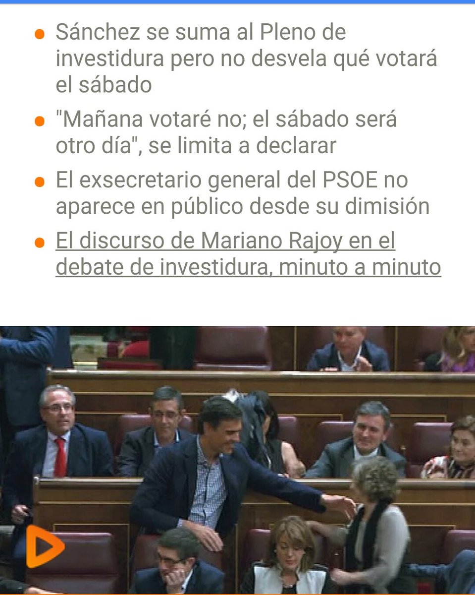 Nada más placentero, importante y digno en política que poder ir con la cabeza alta como puede ir hoy <a href="/sanchezcastejon/">Pedro Sánchez</a> por el Congreso