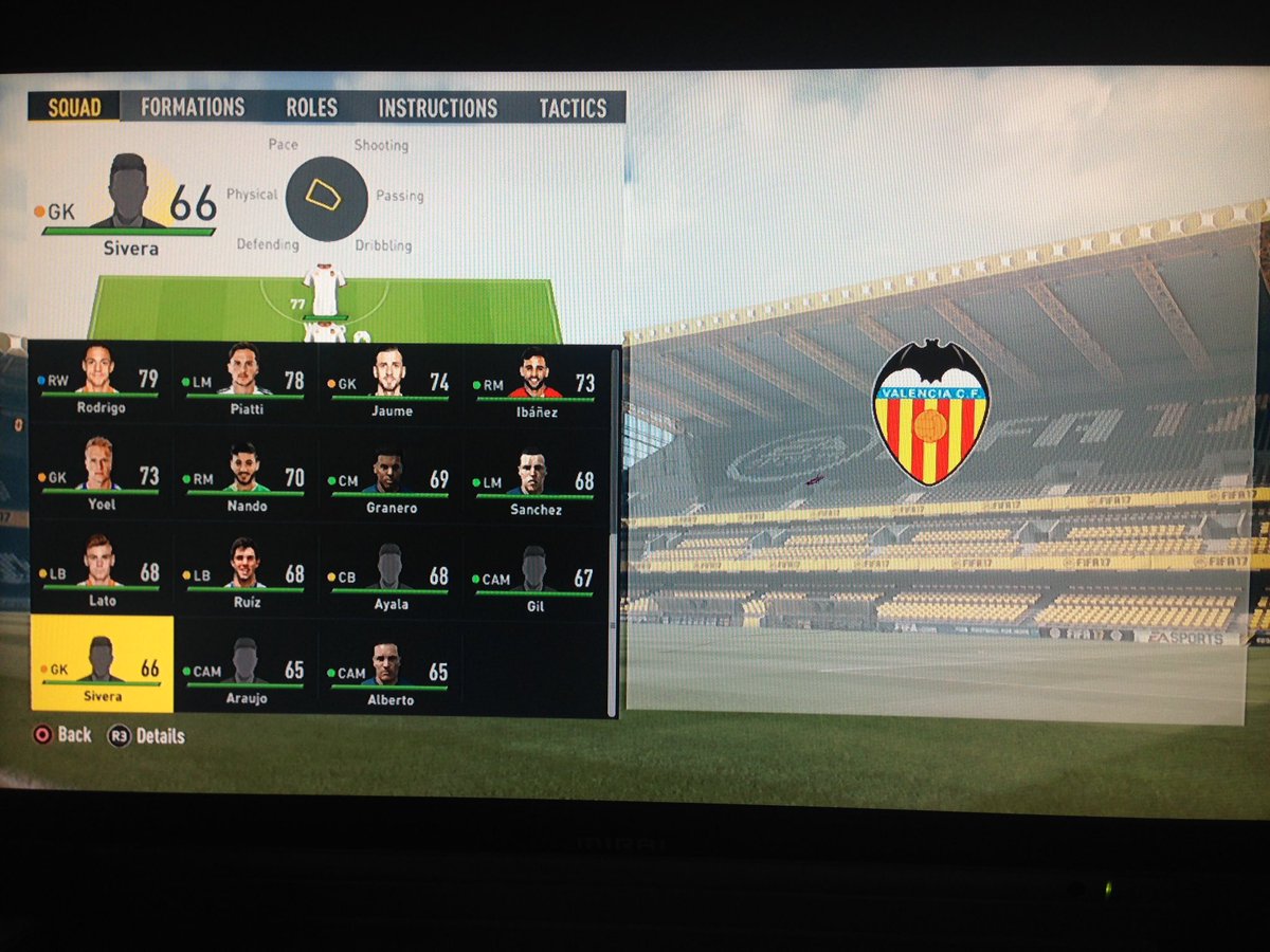 Vivifying Valencia - Squad and most frequently used formation #FIFA17 #fifachallenges