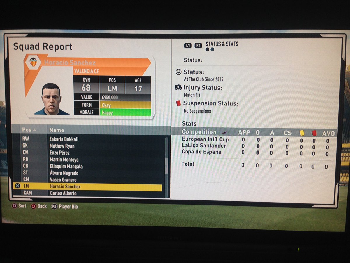 UKfifachallenge's tweet photo. Vivifying Valencia - youth prospect Players transferred into the club - Horacio Sanchez https://t.co/5bWXleeddQ