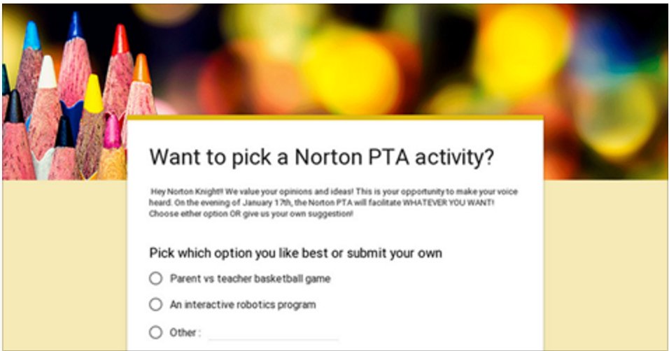 Help choose a fun PTA activity! Our Jan PTA activity is being chosen by YOUR KIDDOS! click the link below by Nov 1st goo.gl/forms/tlB2SFMK…