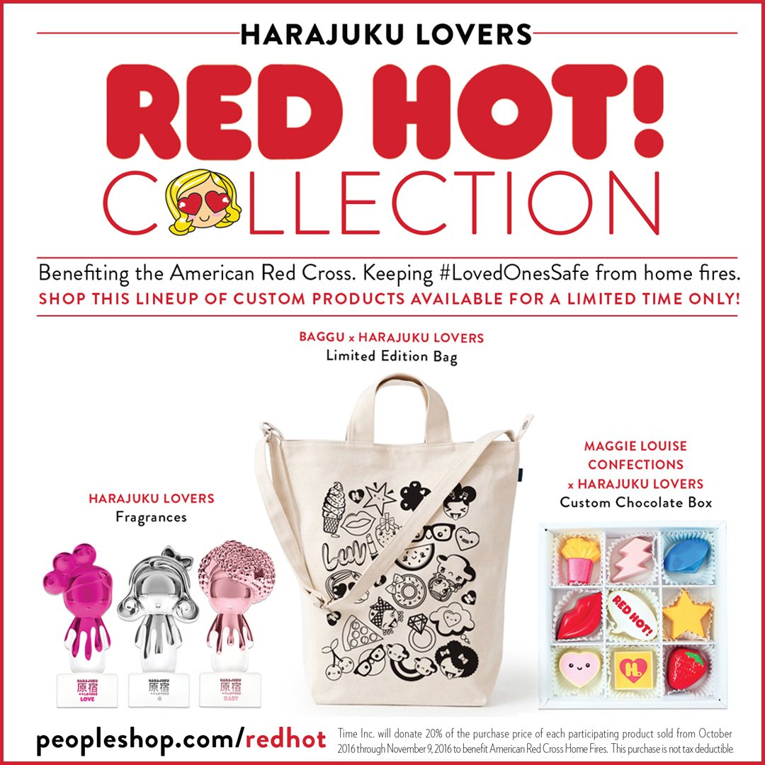 gwenstefani's tweet photo. Love!!! 🍫✨🛍💕 Check out this Limited Edition @HarajukuLovers collection to help @RedCross keep #LovedOnesSafe! Gx ❤️ https://t.co/S0T7TVORTE https://t.co/58zvoVSTeG