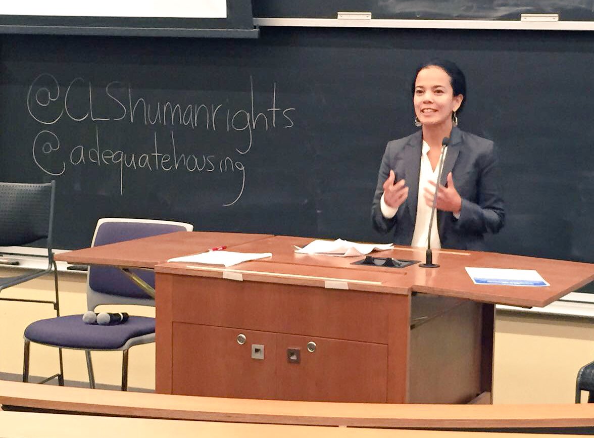 ESCRNet's tweet photo. Daniela Ikawa: "life is not fragmented and violations are not fragmented." #right2life @leilanifarha @adequatehousing @CLShumanrights https://t.co/kL36SotSiK
