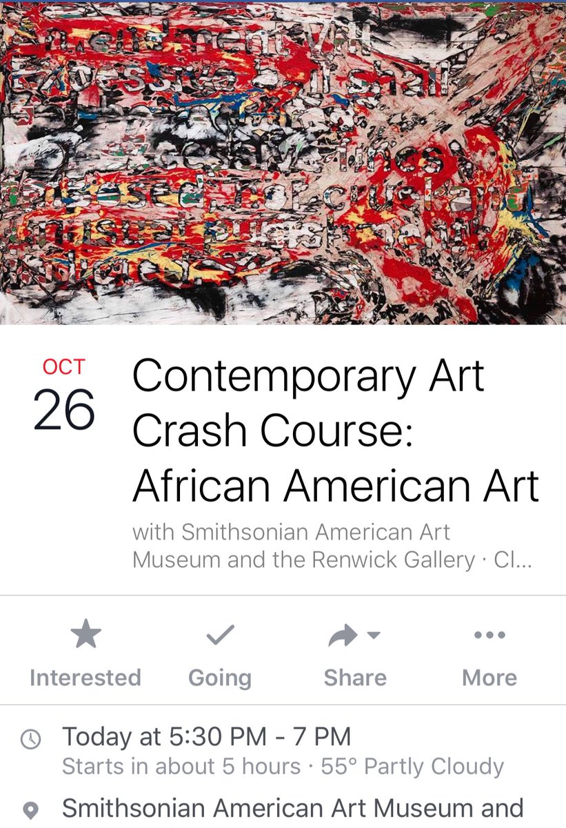 FreeinDCBlog's tweet image. Tonight! Talk about Contemporary African American Art @americanart 5:30pm-7pm Free 8 &amp;amp; G NW M: Gallery Pl-Chinatown freeindc.blogspot.com/2016/10/upcomi…