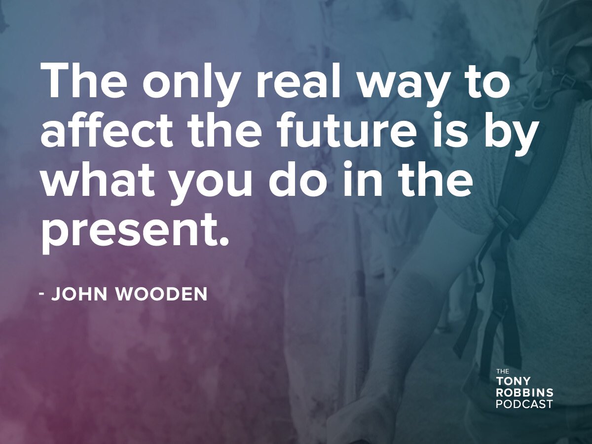 TonyRobbins's tweet photo. A day without improvement is a day lost. 
Listen to my interview with the late John Wooden. 
🎙https://t.co/HkCLvO7ctt
#tonyrobbinspodcast https://t.co/XuAcFIt08E