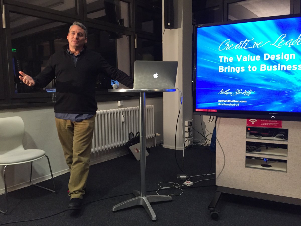 WebVisionsEUR's tweet photo. The fabulous @nathanshedroff shares how design can impact the world at #webvisions Berlin at @edenspiekermann https://t.co/soHNO1oea9