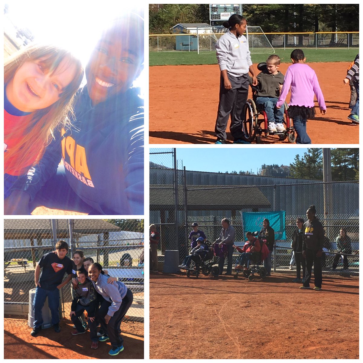 AppStateWBB's tweet photo. Joi and Mia helping out with the special olympics sports expo at the Watauga County Parks and Rec department. https://t.co/nOmY3tCCTh