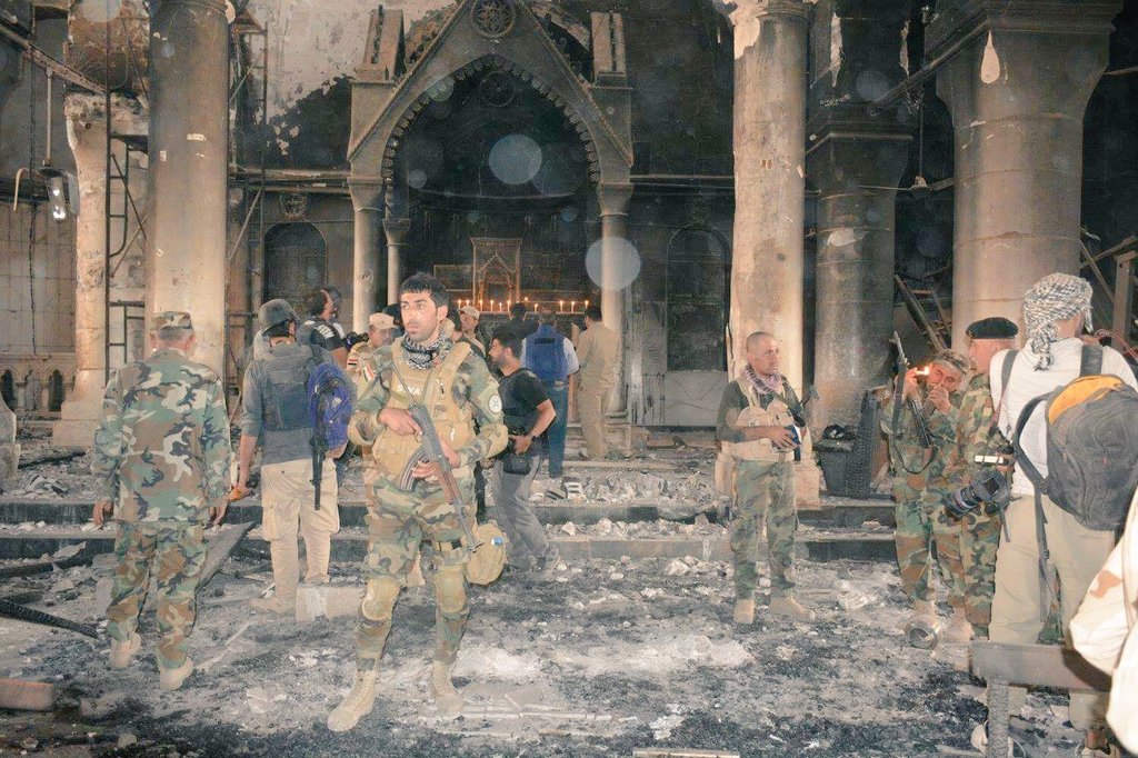 PepeCoinWhale's tweet photo. RT iraqichristian: Destruction of churches in #Baghdedeh in #Mosul after #ISIS. Priests say must spiritually "cleanse." #OperationReturnToNineveh https://t.co/vylN6Kboog