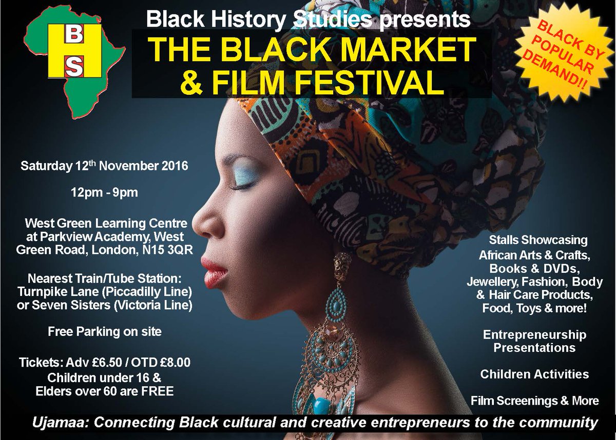 BlkHistStudies's tweet image. Have you got your ticket for The Black Market &amp;amp; Film Festival yet? Get yours now &amp;amp; find out more about the day at bit.ly/2cr6VNy