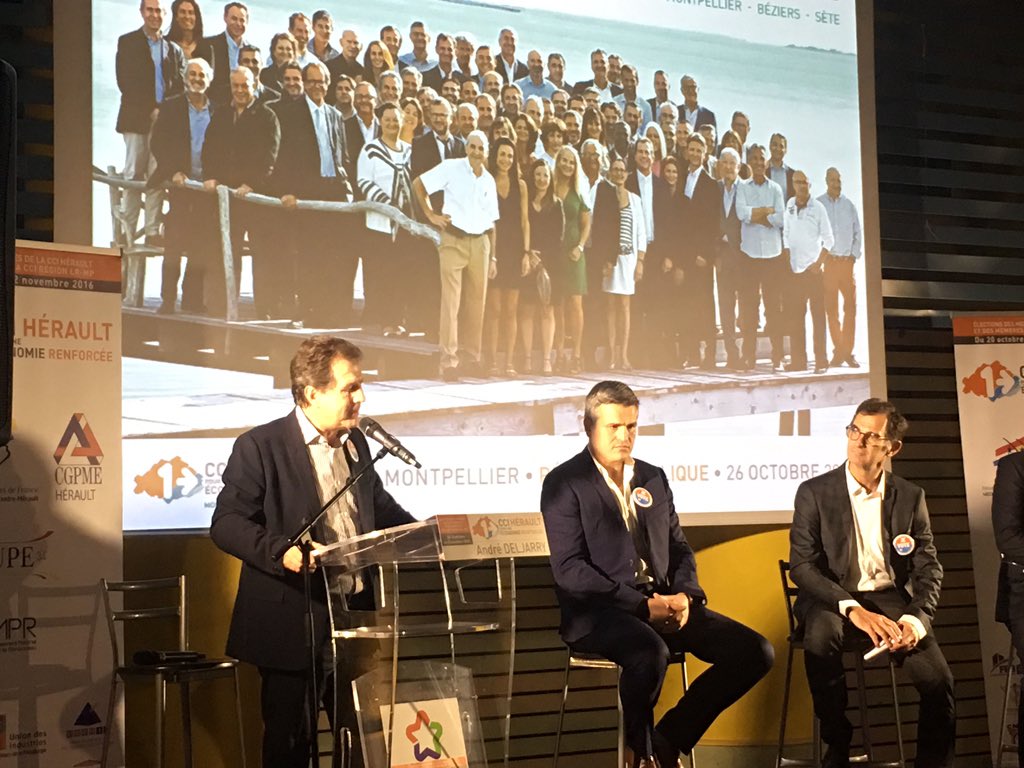 ecom_news's tweet photo. En direct de La réunion publique de @1CCIHerault à Montpellier avec André Deljarry pour #electionscci #Herault. Une économie renforcée https://t.co/5iIINr77Oo