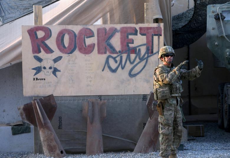 Reuters's tweet photo. Islamic State fighters pushed out of Iraq airbase tried to make it unusable. Now, it's home to U.S. 'rocket city': https://t.co/Pv29NDjsXh https://t.co/mjDwSqrKPG