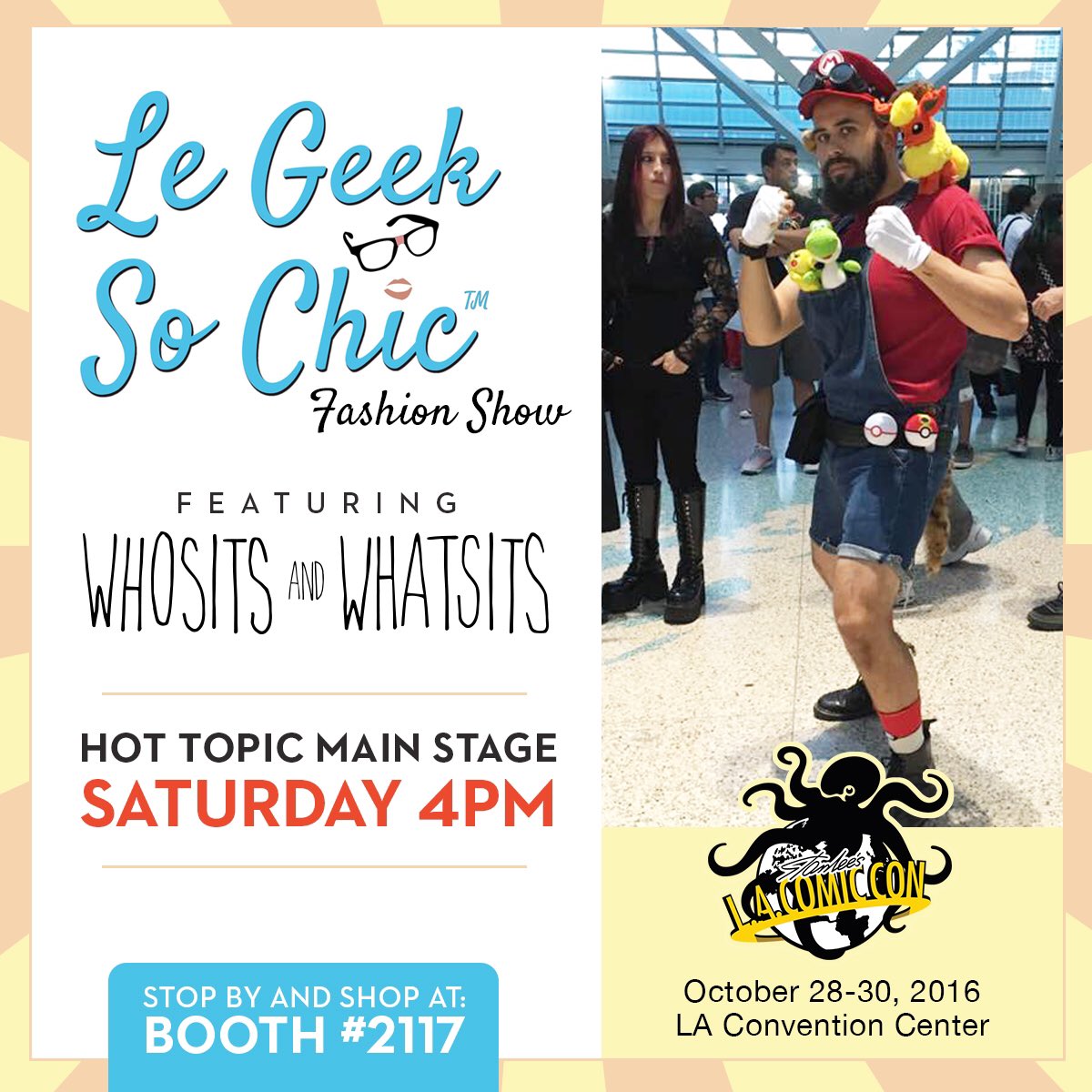 mightymendoza's tweet image. DO YOU TRUST ME? Then join me this weekend at @StanLeeComicCon for the @LeGeekSoChic Fashion Show! I'm reppin' @WhositsWhatsits. #Comikaze