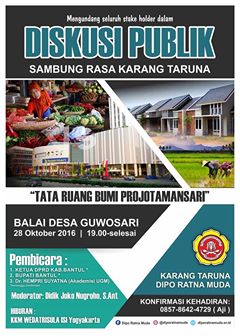 BantulEvent's tweet photo. Diskusi Publik 'Tata Ruang Bumi Projotamansari' | di Balai Desa Guwosari Pajangan Bantul | Info Aji 085786424729 

 https://t.co/oLiW2flvMQ